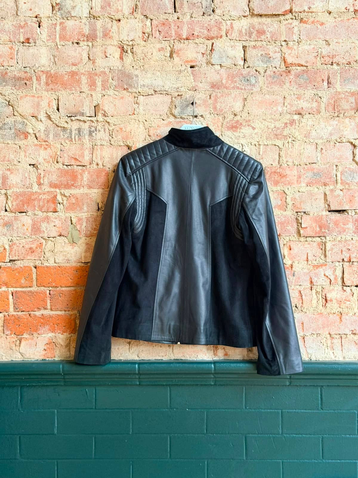 Fitzrovia Tan Aviator — side profile showing shearling collar and leather grain