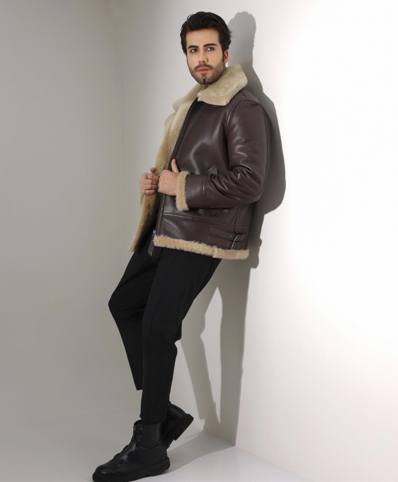 Richmond Shearling Aviator — styled lifestyle shot