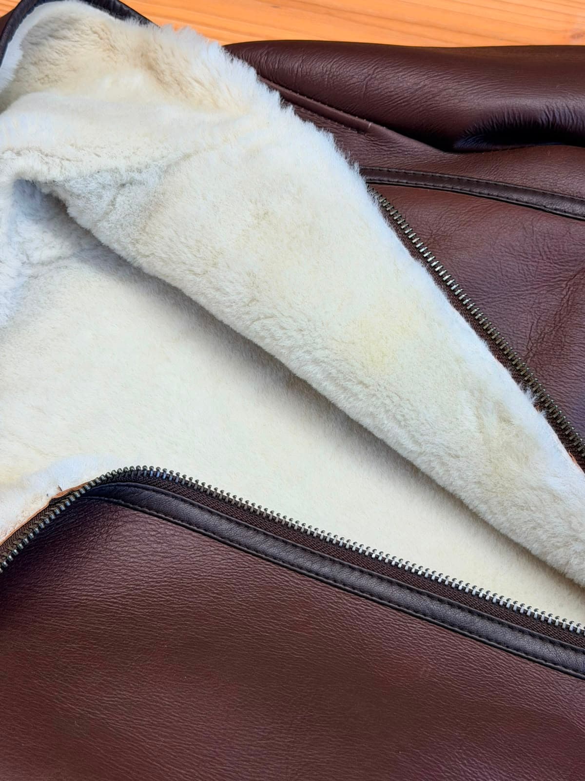 Berkeley Brown Shearling — front view on atelier mannequin