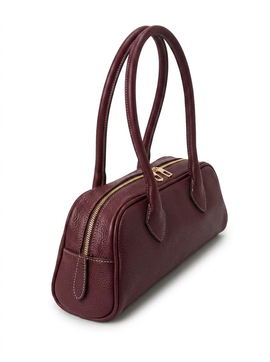 Aurelia Leather Bowling Bag